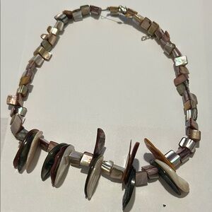 Elegant Multicolor Albalone Necklace 18 “